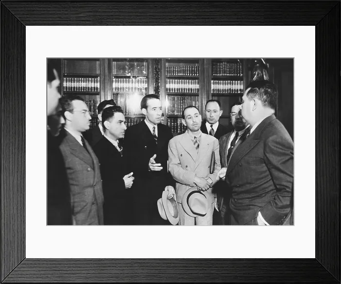 Framed Print : Lazaro Cardenas with Oil Workers Framed Print : Lazaro Cardenas with Oil Workers