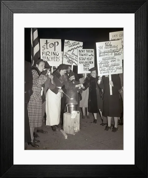 Framed Print : Teachers Drink Coffee on Midnight Picket Framed Print : Teachers Drink Coffee on Midnight Picket