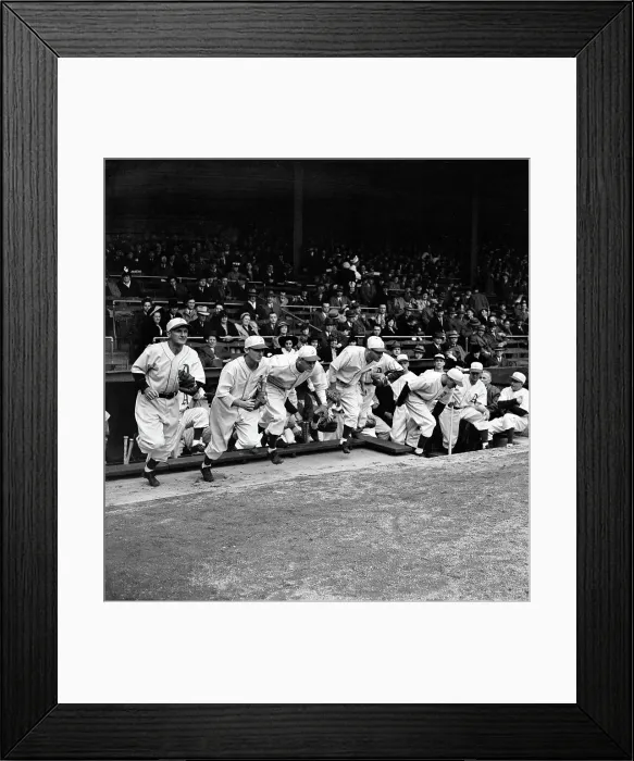 Framed Print : 1940 Philadelphia A'S Preparing to take the Field Framed Print : 1940 Philadelphia A'S Preparing to take the Field