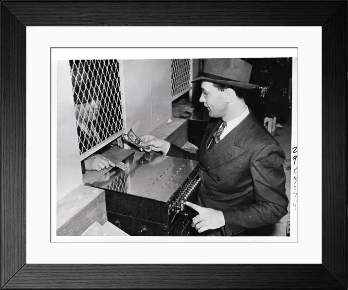 Framed Print : Mutual Betting Machines Framed Print : Mutual Betting Machines
