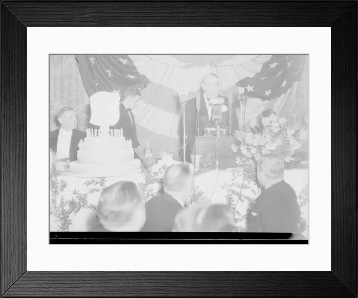Framed Print : Hugh S. Johnson Speaking Framed Print : Hugh S. Johnson Speaking