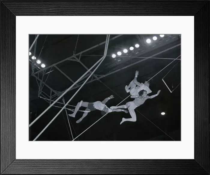 Framed Print : Flying Artony Artistes Trapeze Act Framed Print : Flying Artony Artistes Trapeze Act