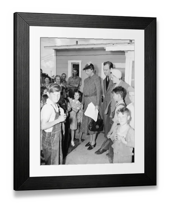 Framed Print : Eleanor Roosevelt Visiting Children Framed Print : Eleanor Roosevelt Visiting Children