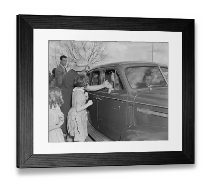 Framed Print : People Greeting Eleanor Roosevelt Framed Print : People Greeting Eleanor Roosevelt
