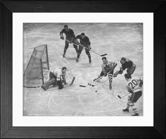 Framed Print : Hockey Players in Action Framed Print : Hockey Players in Action