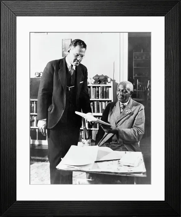 Framed Print : Frederick D. Patterson and George Washington Carver