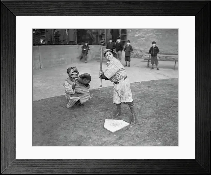 Framed Print : Young John Pop Letterri in Batting Position Framed Print : Young John Pop Letterri in Batting Position