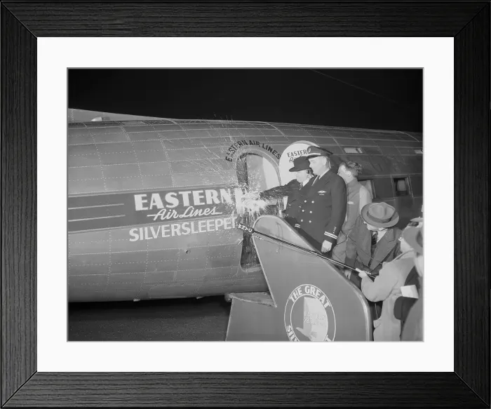 Framed Print : Mayor Fiorello La Guardia and Officials at Airplane Christening Framed Print : Mayor Fiorello La Guardia and Officials at Airplane Christening