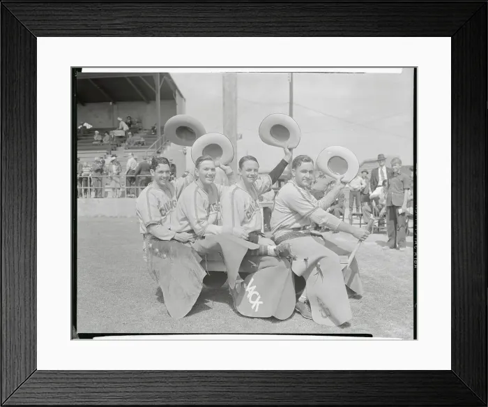 Framed Print : Dizzy Dean and Players Posing as Cowboy's Framed Print : Dizzy Dean and Players Posing as Cowboy's