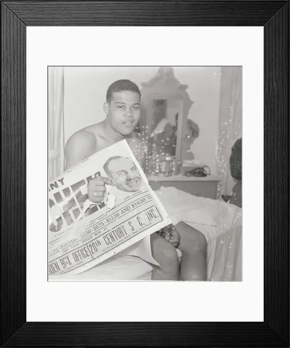 Framed Print : Joe Louis Punching Hand Through Ticket Framed Print : Joe Louis Punching Hand Through Ticket