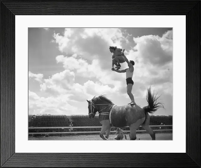 Framed Print : Circus Equestrian Act Framed Print : Circus Equestrian Act