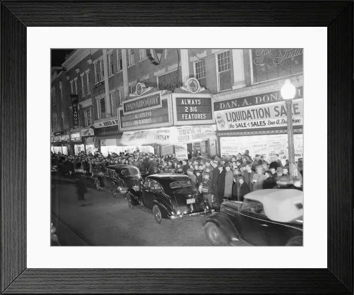 Framed Print : Crowds at the Theater Framed Print : Crowds at the Theater