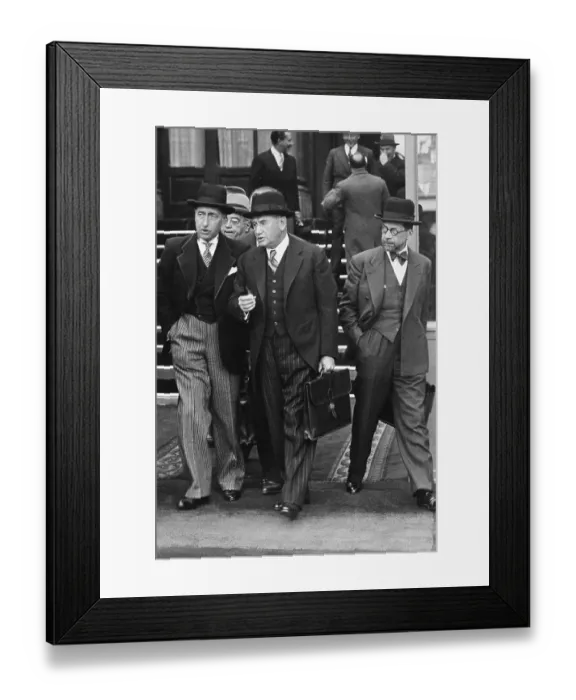 Framed Print : Premier Deladier Leaving The Elysee Framed Print : Premier Deladier Leaving The Elysee
