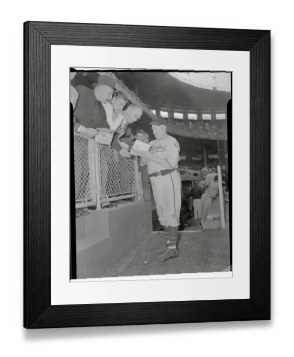 Framed Print : Honus Wagner With Fans Framed Print : Honus Wagner With Fans