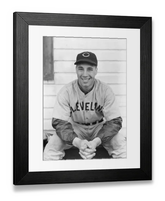 Framed Print : Robert Feller Smiling Framed Print : Robert Feller Smiling
