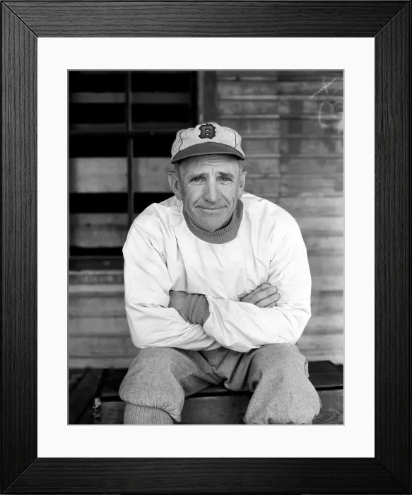 Framed Print : Casey Stengel Wearing Baseball Cap and Sitting With Arms Crossed Framed Print : Casey Stengel Wearing Baseball Cap and Sitting With Arms Crossed