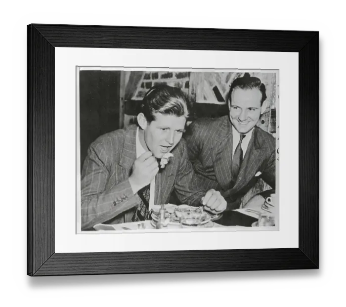 Framed Print : Portrait of Joseph P Kennedy Jr Eating Framed Print : Portrait of Joseph P Kennedy Jr Eating