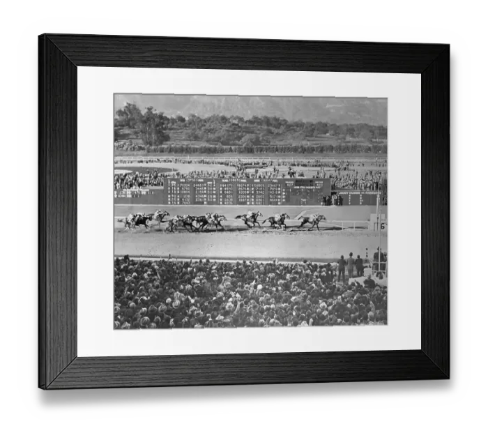 Framed Print : Seabiscuit in Santa Anita Handicap Framed Print : Seabiscuit in Santa Anita Handicap