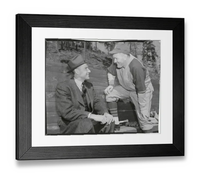 Framed Print : Rogers Hornsby and Pie Traynor Examining Talking Together Framed Print : Rogers Hornsby and Pie Traynor Examining Talking Together
