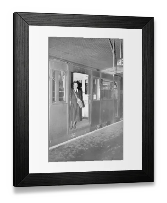 Framed Print : Woman Working On Subway Framed Print : Woman Working On Subway