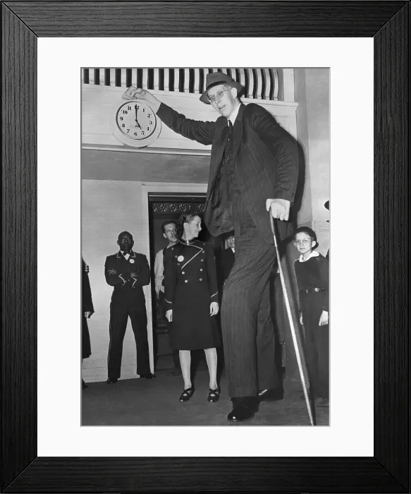 Framed Print : Robert Wadlow Towering Over Others Framed Print : Robert Wadlow Towering Over Others