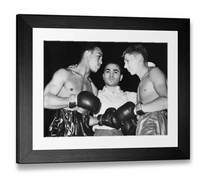 Framed Print : Former Boxing Champ Barney Ross as Referee Framed Print : Former Boxing Champ Barney Ross as Referee
