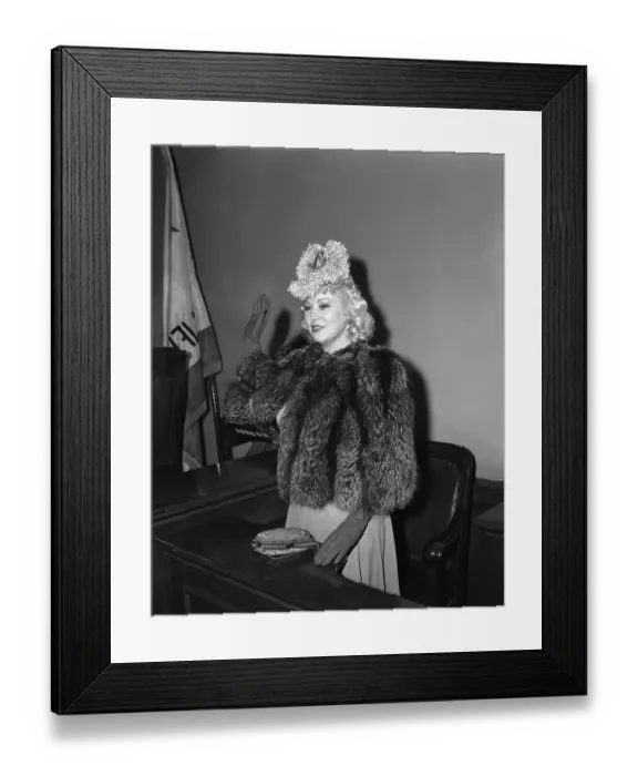 Framed Print : Mae West Swearing In Framed Print : Mae West Swearing In