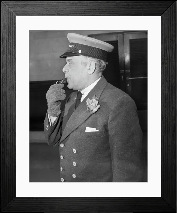 Framed Print : James H. Williams, Chief Attendant at Grand Central Station Framed Print : James H. Williams, Chief Attendant at Grand Central Station