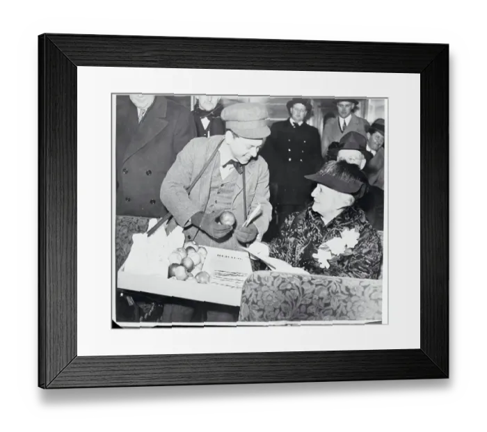 Framed Print : Mickey Rooney Selling Apple