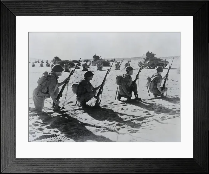 Framed Print : American Troops Wait To Attack Framed Print : American Troops Wait To Attack