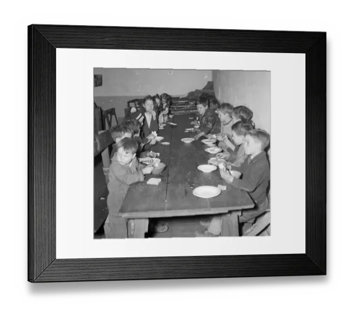 Framed Print : Children Eating Their Food Framed Print : Children Eating Their Food