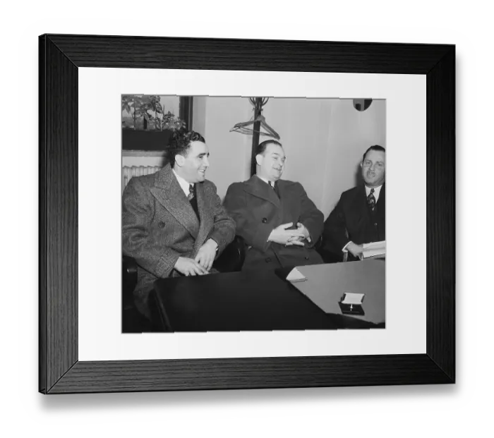 Framed Print : Abe Reles Laughing with Martin Goldstein Framed Print : Abe Reles Laughing with Martin Goldstein