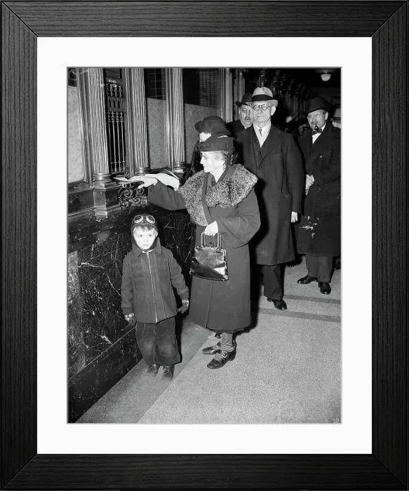 Framed Print : Old Woman Cashing Check Framed Print : Old Woman Cashing Check