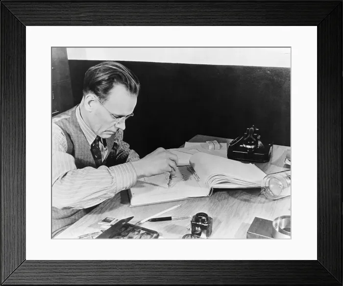 Framed Print : Philo Farnsworth Drawing Diagram Framed Print : Philo Farnsworth Drawing Diagram