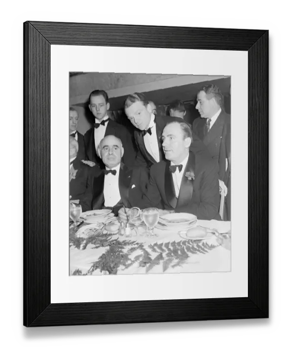 Framed Print : James Cagney and Friends at Formal Dinner Framed Print : James Cagney and Friends at Formal Dinner