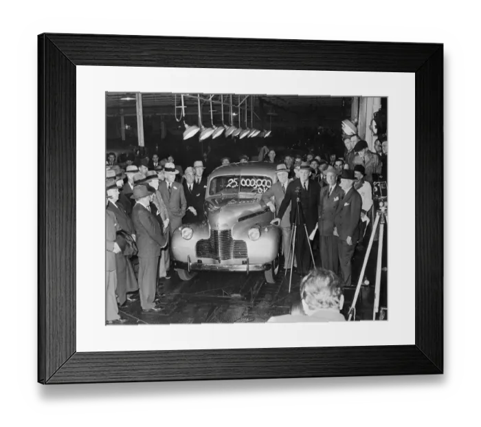 Framed Print : GM Execs with 25, 000, 000 Chevrolet Car Framed Print : GM Execs with 25, 000, 000 Chevrolet Car