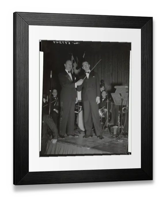 Framed Print : Meyer Davis Passing His Music Baton to His Servant Framed Print : Meyer Davis Passing His Music Baton to His Servant