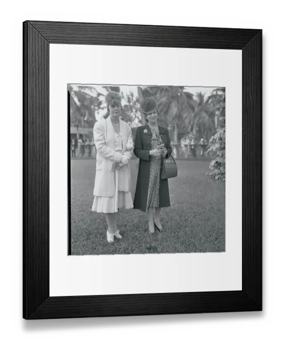 Framed Print : Mrs. Warren Wright and Mrs. E. Graham Lewis Posing Framed Print : Mrs. Warren Wright and Mrs. E. Graham Lewis Posing