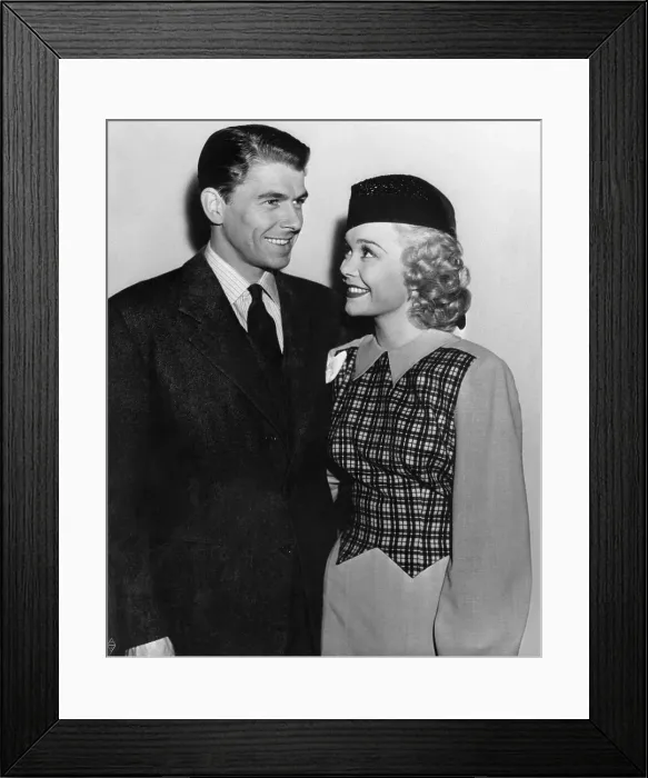 Framed Print : Portrait of Ronald Reagan and Jane Wyman
