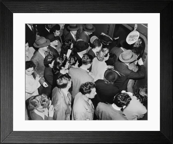 Framed Print : Rush Hour at Brighton Beach Framed Print : Rush Hour at Brighton Beach