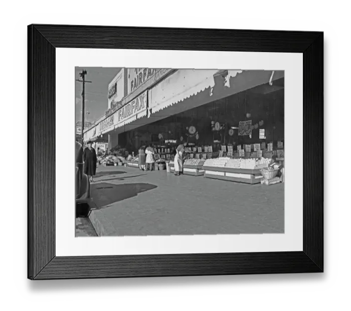 Framed Print : Covered Market At Fairfax & Rosewood Framed Print : Covered Market At Fairfax & Rosewood