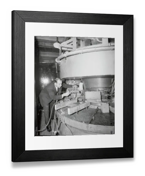 Framed Print : Doctor John Dunning in Laboratory Framed Print : Doctor John Dunning in Laboratory