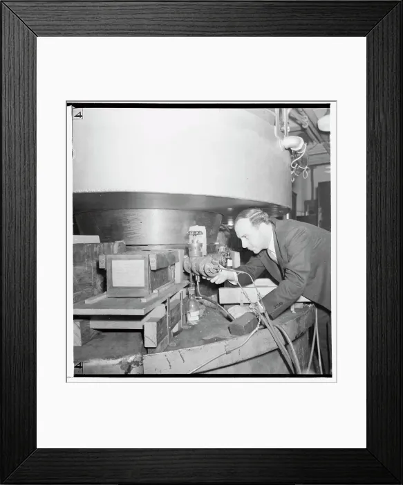 Framed Print : Doctor John Dunning Working with Mechanism Framed Print : Doctor John Dunning Working with Mechanism