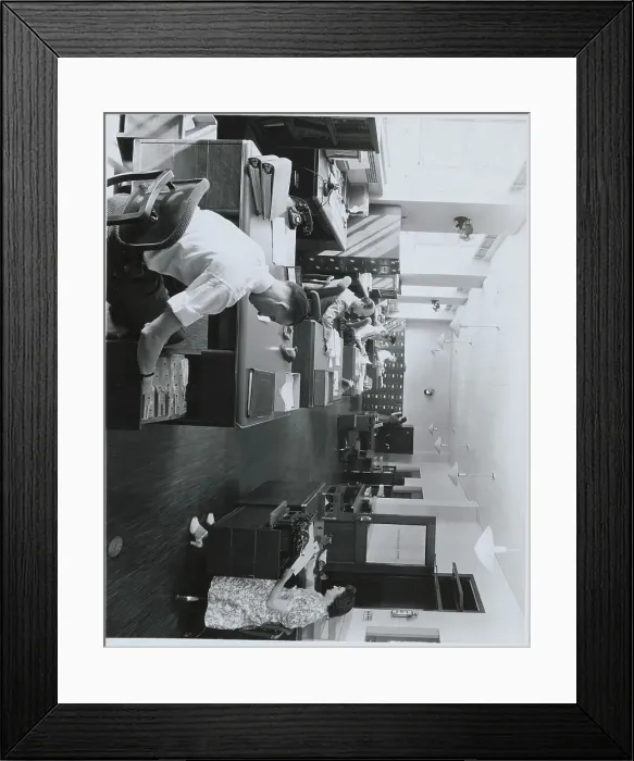 Framed Print : View of People Working in Office Framed Print : View of People Working in Office