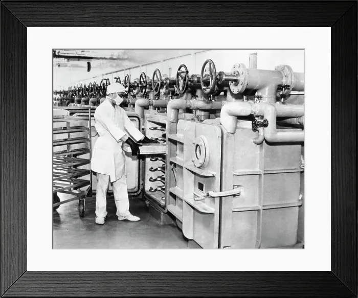 Framed Print : Worker Preparing Penicillin Framed Print : Worker Preparing Penicillin