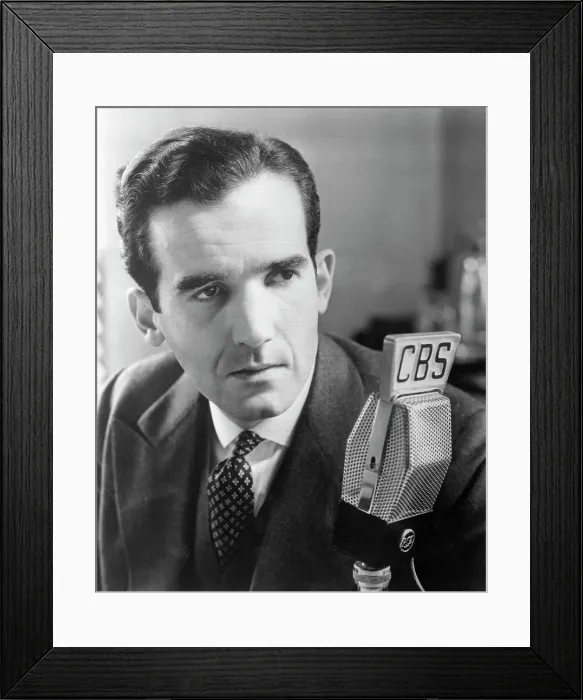 Framed Print : Portrait of Edward R. Murrow Near CBS Microphone Framed Print : Portrait of Edward R. Murrow Near CBS Microphone
