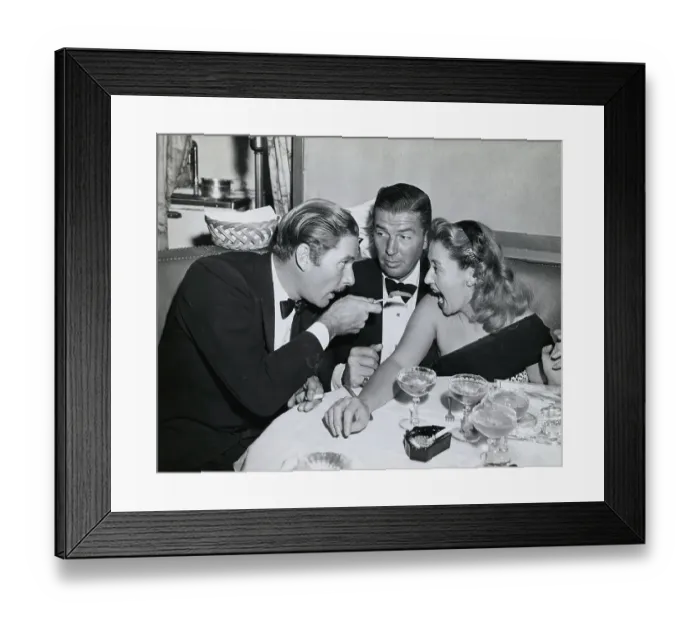 Framed Print : Actors Enjoying a Meal at Romanoffs Framed Print : Actors Enjoying a Meal at Romanoffs