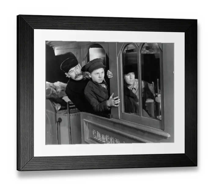 Framed Print : Mickey Rooney, Lee Phelps, and Mitchell Lewis Riding on Train Framed Print : Mickey Rooney, Lee Phelps, and Mitchell Lewis Riding on Train