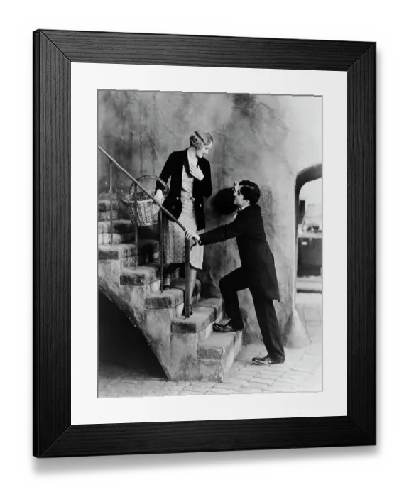 Framed Print : Charlie Chaplin and Costar in Scene from City Lights Framed Print : Charlie Chaplin and Costar in Scene from City Lights