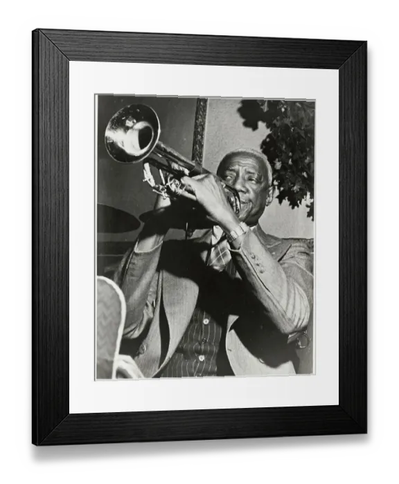 Framed Print : Bunk Johnson Playing Trumpet Framed Print : Bunk Johnson Playing Trumpet